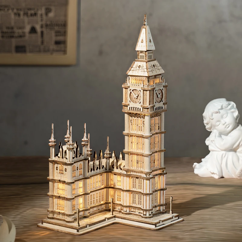 Robotime 3D Gỗ Trò Chơi Xếp Hình Tháp Big Ben Chùa Cầu Xây Dựng Mô Hình Đồ Chơi Dành Cho Trẻ Em Trẻ Em Quà Tặng Sinh Nhật