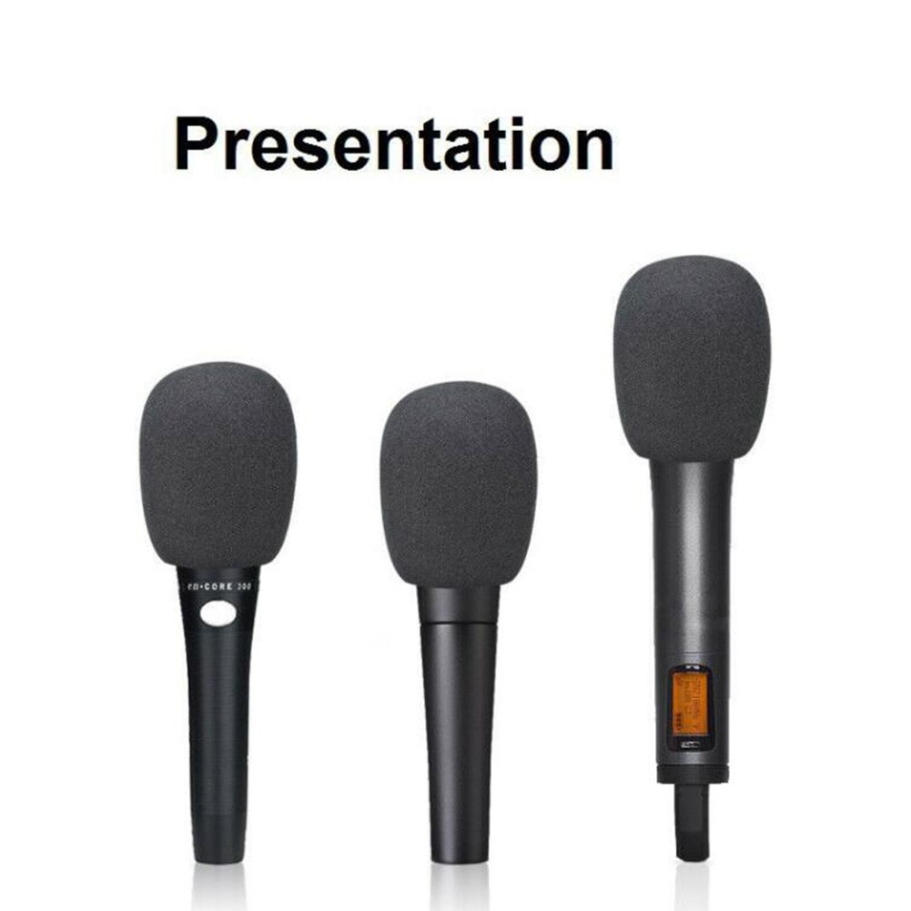 5Pcs Microphone Foam Covers Thickened Handheld Stage Microphone Windscreen Foam Case Cover Protector For Meeting Mic