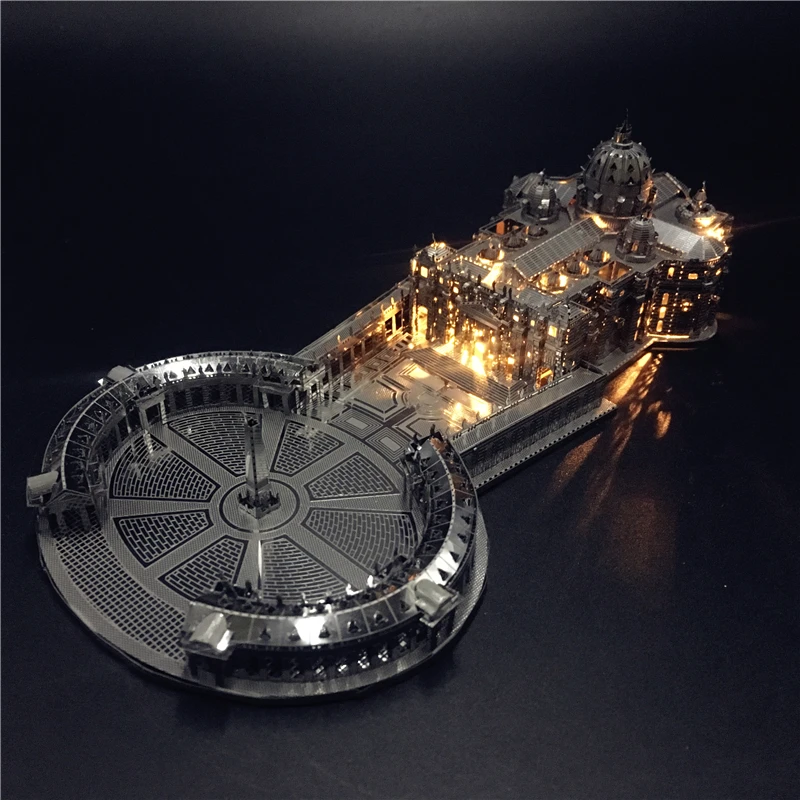 Sắt Sao 3D Xếp Hình Kim Loại Nhà Thờ Chính Tòa Thánh Patrick Mô Hình Bộ Dụng Cụ Tự Làm 3D Laser Cắt Ghép Đồ Chơi Sáng Tạo