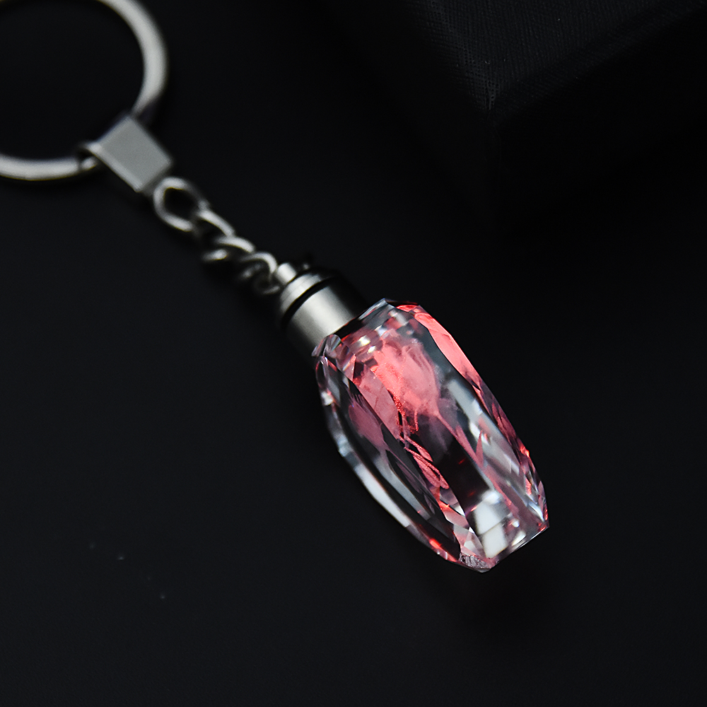 Moda colorata fata rosa fiore modello amore forma cristallo strass LED luce portachiavi amante portachiavi portachiavi gioielli