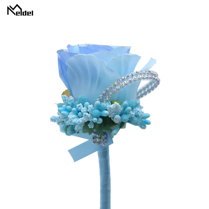 Meldel Cưới Corsages Và Boutonnieres Nhân Tạo Hoa Hồng Lụa Chú Rể Boutonniere Hoa, Dự Cúc Mariage Phụ Kiện