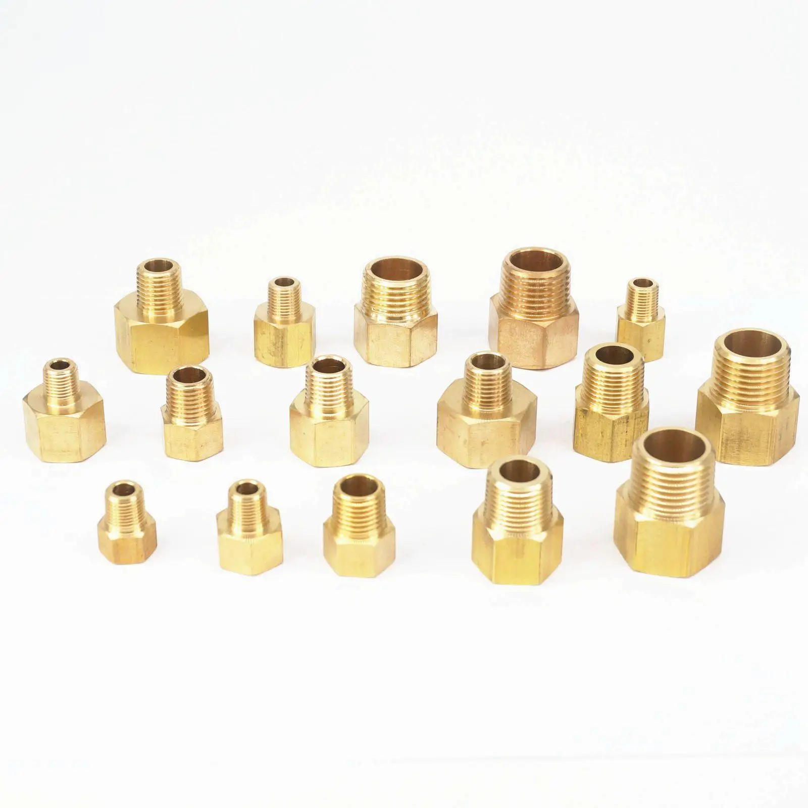 1/8 "1/4" 3/8 "1/2" NPT Weiblichen Zu Männlichen BSP Messing Rohr Fitting Adapter Für Manometer gas Kraftstoff Wasser
