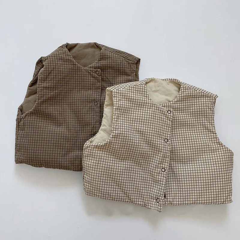 Nuevo otoño bebé Grils ropa de invierno niños sin mangas chaqueta niño chalecos niños Chaleco de una sola botonadura abrigo niños ropa para exteriores