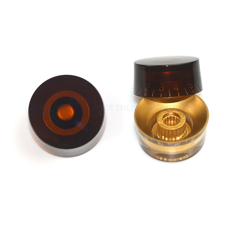 Perilla de tono de volumen de guitarra eléctrica LP multicolor, sombrero de copa, perilla de Control de velocidad de guitarra recta, accesorios de guitarra de plástico, 2 uds.