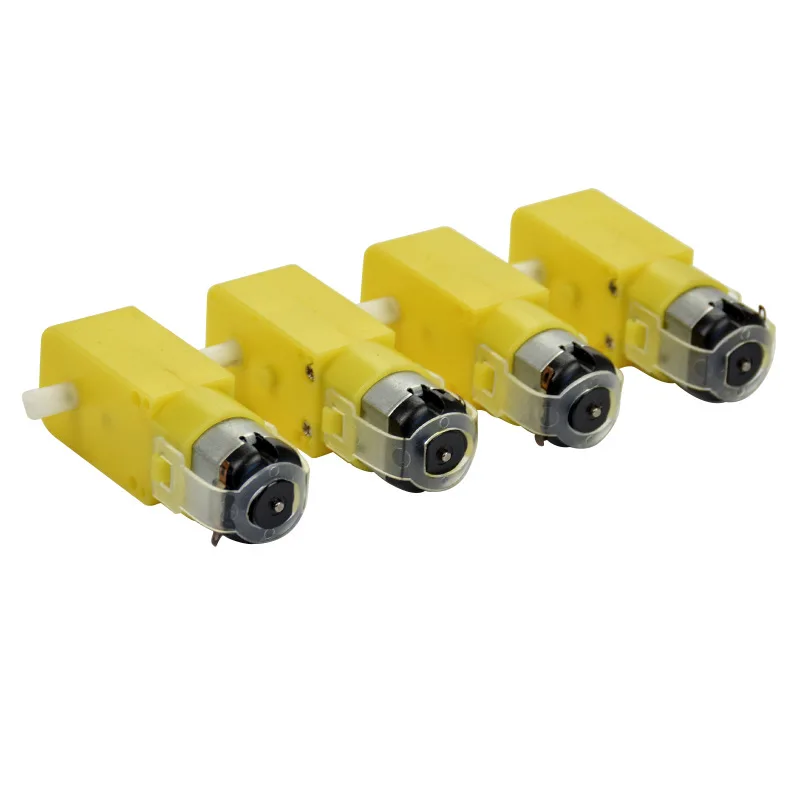 4 DC Điện + Nhựa TT Máy Bơm Lốp Bánh Xe 3-6V Dual Trục Động Cơ Giảm Tốc TT từ Hộp Số Động Cơ Cho Arduino Xe Thông Minh