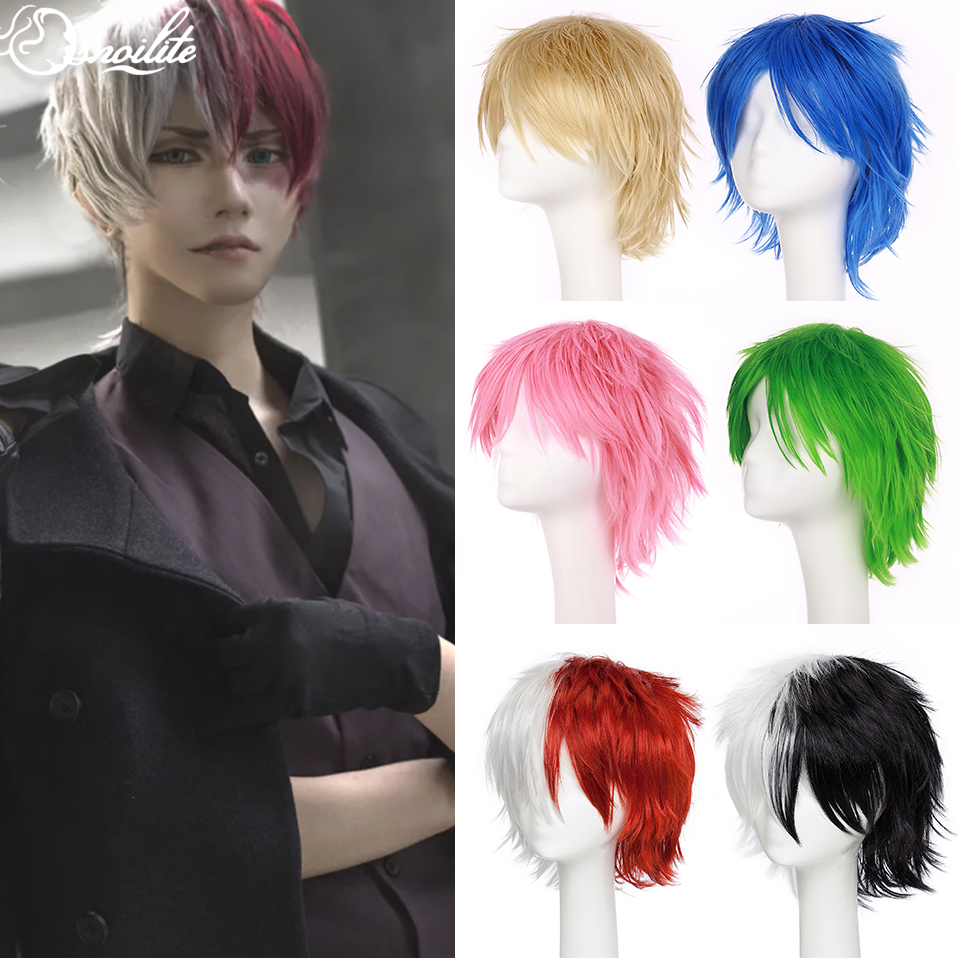 S-noilite Синтетический Парик Короткие Волосы Косплей Часть - Черный Белый Фиолетовый Красный 12 Дюймов Высокотемпературное В...