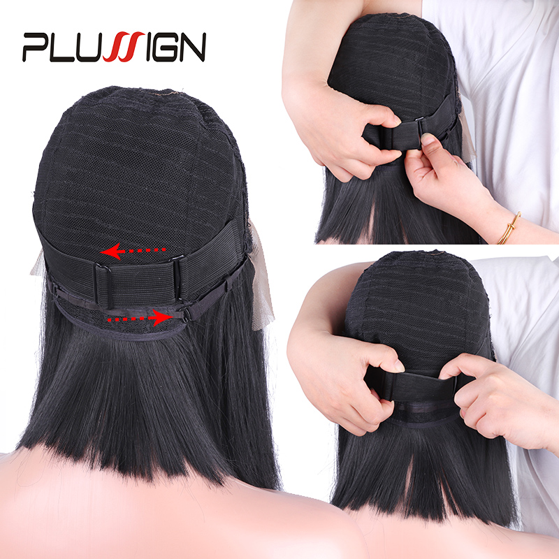 5 uds Plussign banda elástica ajustable para pelucas costura banda de peluca negra 2,5 Cm, 3 Cm, 3,5 Cm de ancho accesorios de peluca peluca Material fijo