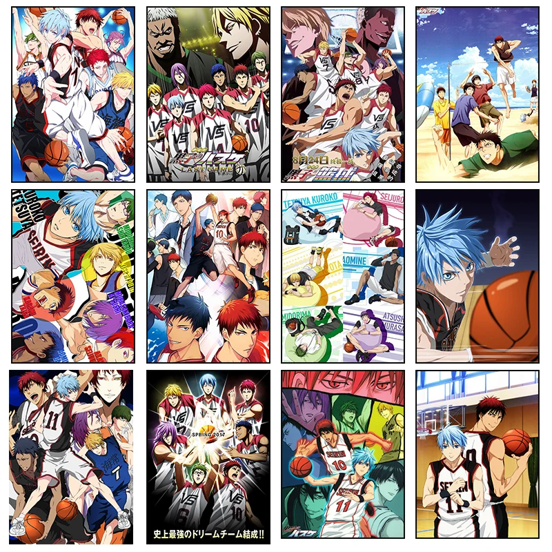 Lukisan Kanvas Seni Dinding Jepang Klasik Anime "Kuroko" Poster dan Cetakan Dekorasi Rumah Gambar Dekorasi Ruangan Dekorasi Dinding