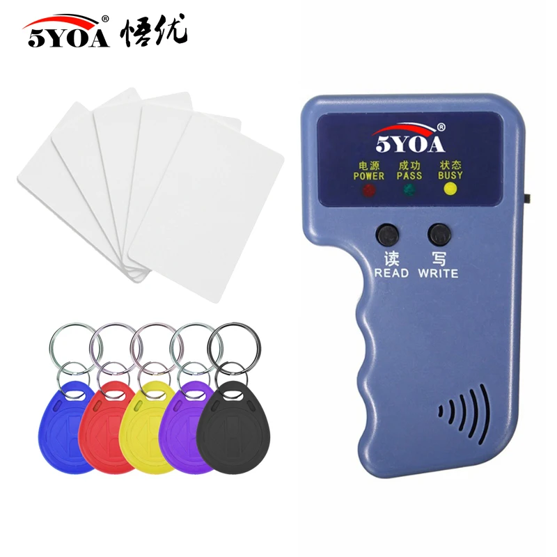 125KHz RFID Duplicador Copiadora Escritor Programador Lector Escritor Tarjeta de Identificación Clonador y llave
