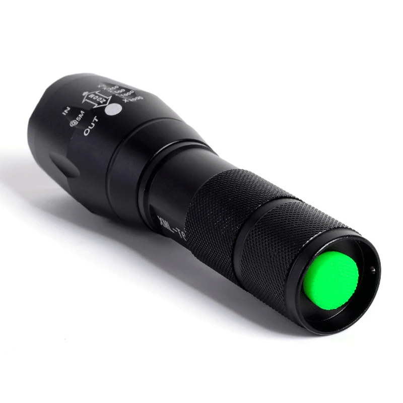 Linterna Led V6 L2 T6, linterna de aluminio con zoom, resistente al agua, luz blanca y amarilla, utiliza batería 18650 o AAA para acampar