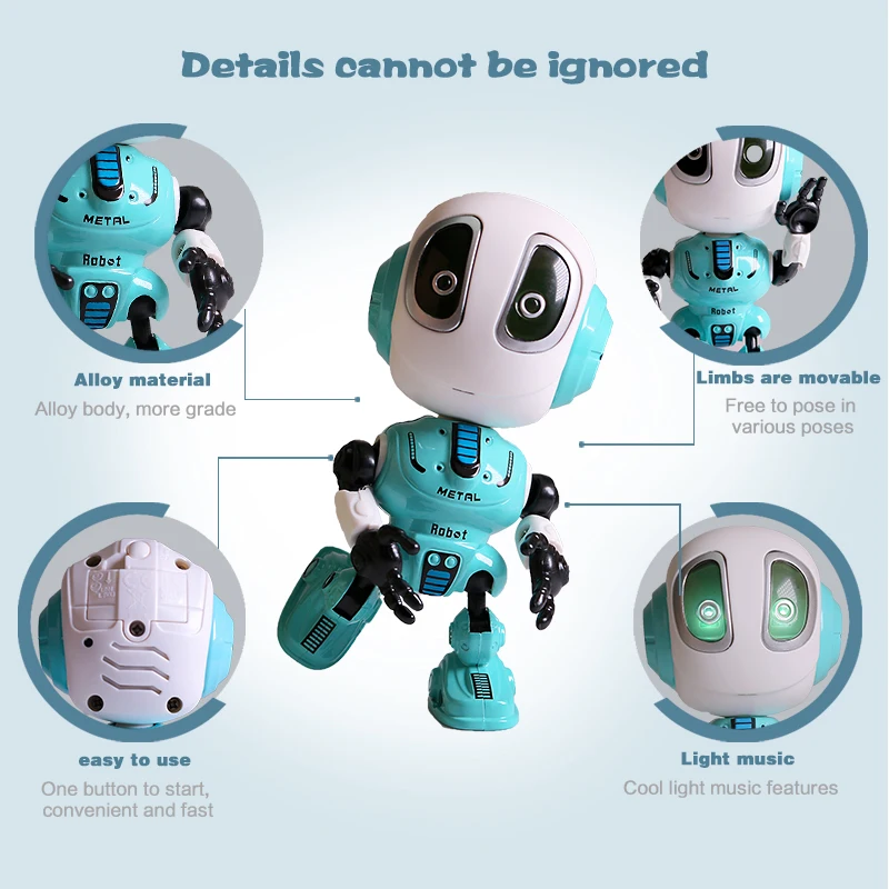 Nói Thông Minh Đồ Chơi Robot Đầu Cảm Ứng Âm Thanh & Hợp Kim Nhẹ Robot DIY Điện Tử Hành Động Hình Đồ Chơi Dành Cho Trẻ Em quà Tặng