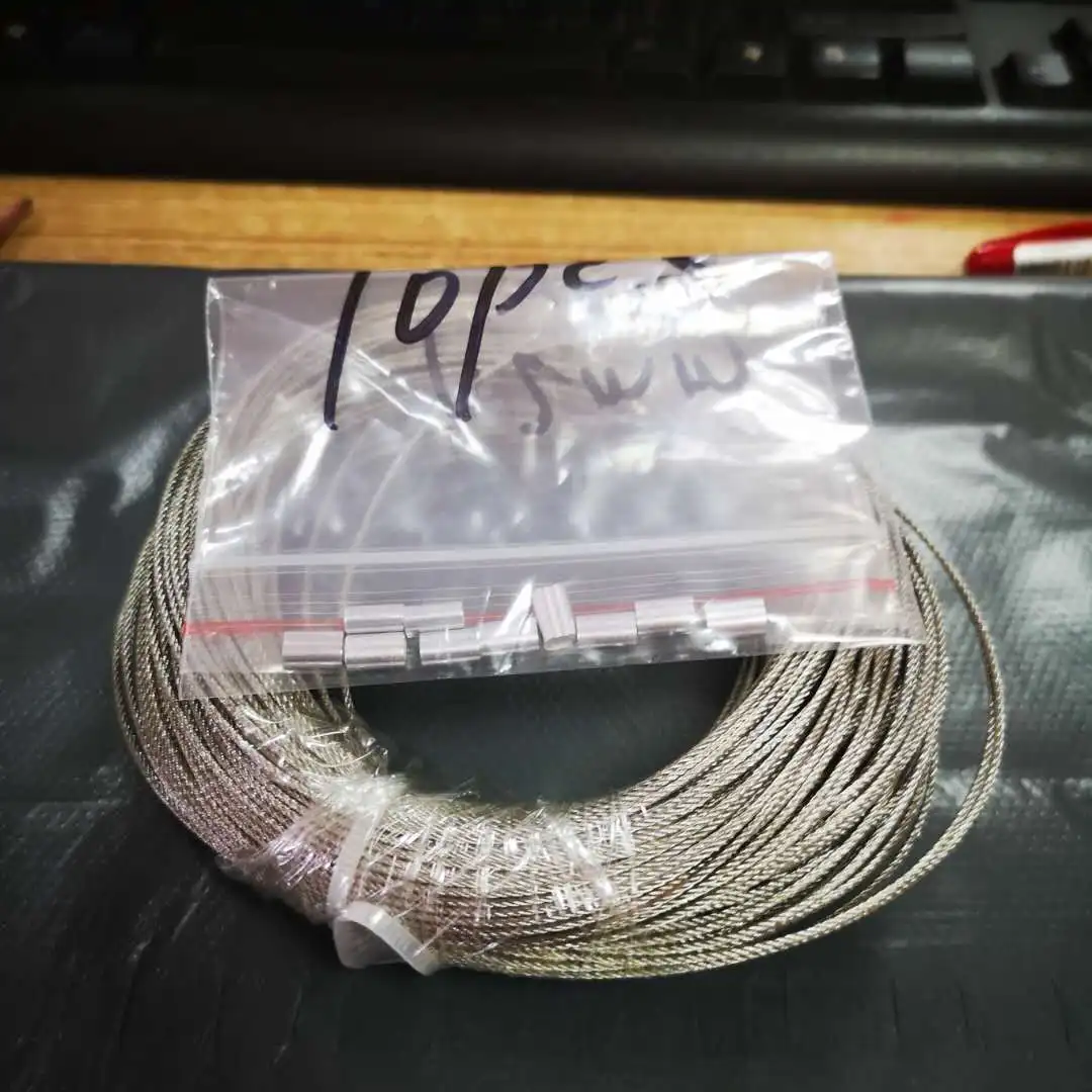 50M/100M/200M Đường Kính 1.5Mm 7X7 Xây Dựng 304 Dây Dây Thép Không Gỉ Alambre Mềm Hơn câu Cá Nâng Cáp