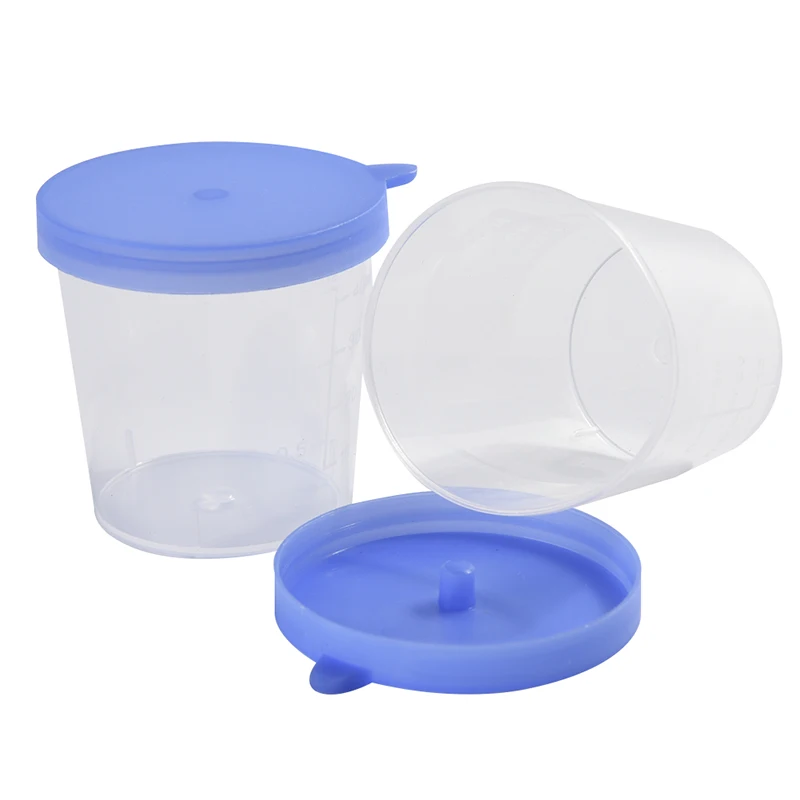Cốc Nhựa 40 Ml Nước Tiểu Bình Chứa Mẫu Vật Cúp Mẫu Chai Nóng 10 Chiếc Tập Đúc Tốt Nghiệp Ml Và Oz PP eo Vô Trùng Xanh Bộ Đội