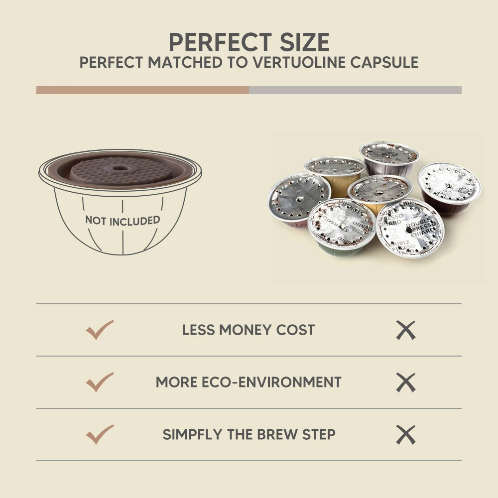 Многоразовая крышка для капсул Nespresso Vertuo Многоразовые капсулы Nespresso Многоразовый силиконовый чехол для Nespresso Vertuoline & Vertuo