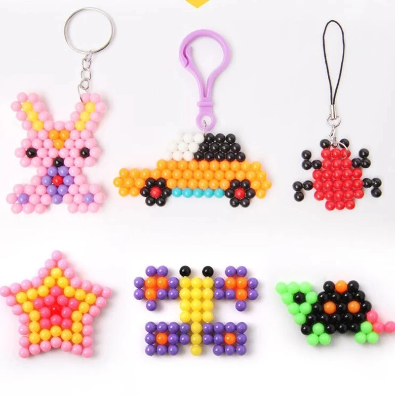 500Pcs ถุงพลาสติก Packag 30สี5มม.Perlen ลูกปัดสเปรย์ Aqua Magic ลูกปัดปริศนา Pegboard สำหรับของเล่นเด็ก