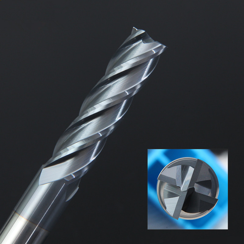 1 Chiếc Endmill Dụng Cụ Xay 2 Sáo HRC50 4 Sáo Thép Vonfram Dao Phay Cấp Cối Xay Cắt Kim Loại 6Mm 8Mm 10Mm 12Mm 14Mm 16Mm
