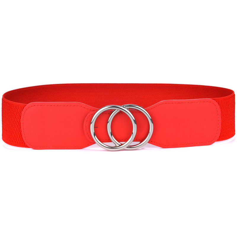 Faja para mujer, cinturones elásticos de cintura ancha con anillos dobles, fajas con hebilla para mujer