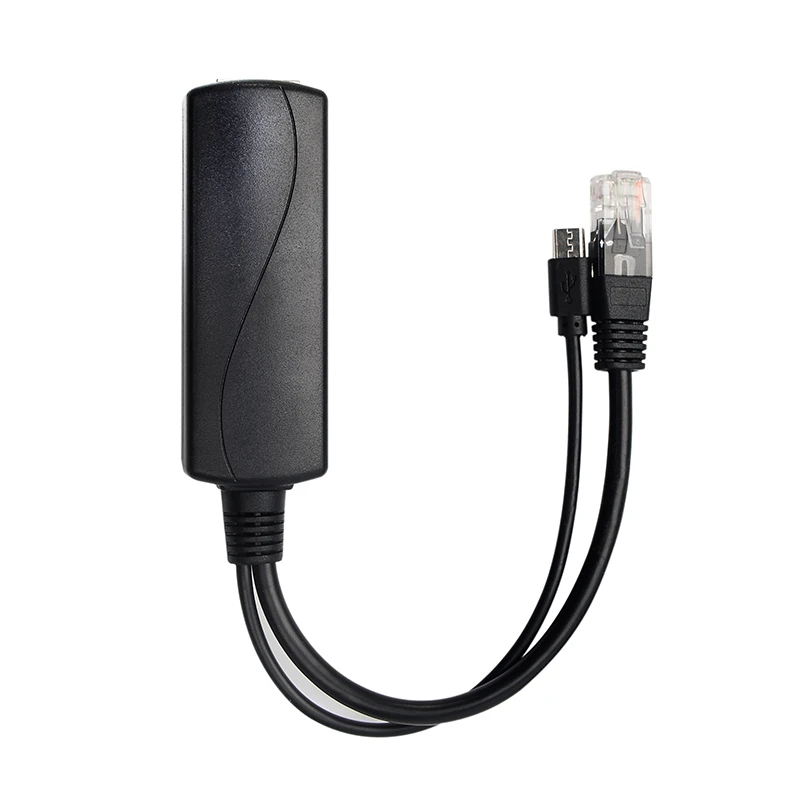 HKBTM Gigabit PoE Splitter Micro USB/Typ-C/DC Power over Ethernet für IP-Kamera/Raspberry PI/Sensecap/Bobcat