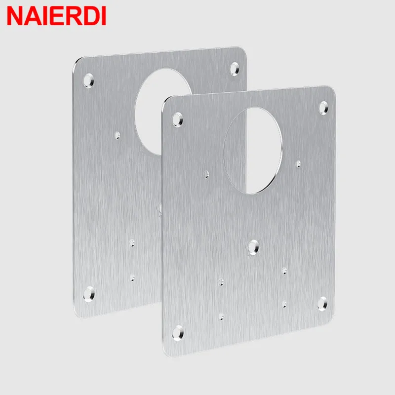 NAIERDI 1/2/4/8 Cái Bản Lề Sửa Chữa Tấm Thép Không Rỉ Chống Đồ Nội Thất Gắn Tấm Cửa Tủ bản Lề Sửa Chữa Gắn Dụng Cụ