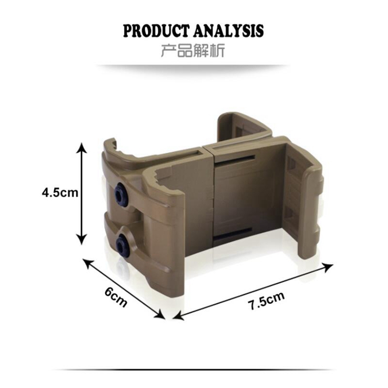 Soporte táctico para recargas de velocidad de caza, abrazadera de barril de linterna, montaje para AK/M4/PMAG/M16 Airsoft, accesorios para revistas