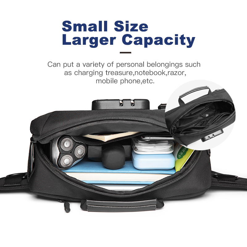 Ozuko-メンズ防水ファニーパック,盗難防止ファニーパック,カジュアル,ウエストバッグ,携帯電話充電器