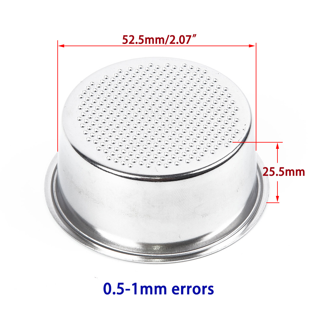51Mm Đôi-Cốc Cà Phê Điều Áp Giỏ Lọc Cho Hộ Gia Đình Cà Phê Phần Không Điều Áp Cà Phê 2-Cốc