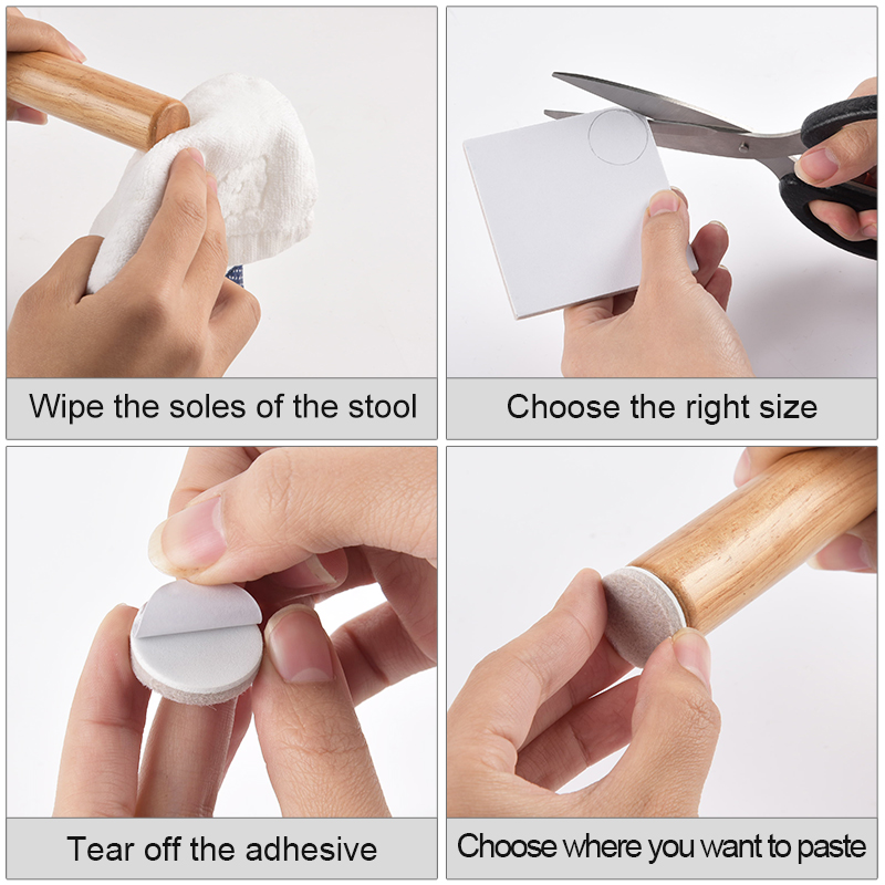 Fühlte Stuhl Bein Pads Boden Protektoren Tisch Möbel Bein Füße Abdeckung Caps Runde 5mm Dicken Anti Scratch Möbel Filz pads