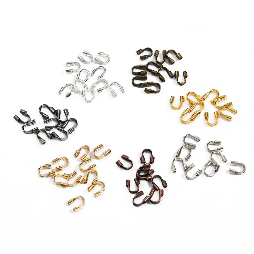 100 Cái/lốc 4X4 Mm Vòng Chữ U, Móc Cài Dây Kết Nối Bảo Vệ Dây Bảo Vệ Bảo Vệ Khóa Phụ Kiện Cho DIY bộ Trang Sức Làm