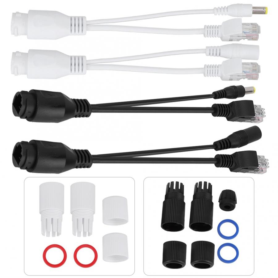 Poder passivo sobre cabo adaptador Ethernet, impermeável ao ar livre POE Splitter, RJ45 Injector, 12-48V, Câmera IP