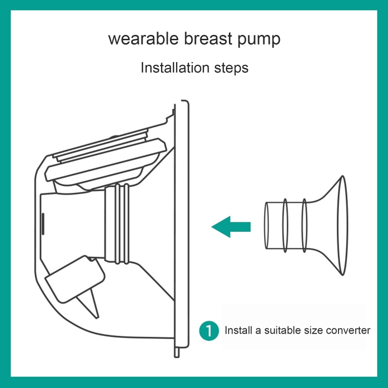Flange Inserts 14/16/17/18/19/20/21//22/24 mm Breast Pump Horn Caliber Size Converter Milk Cup Caliber Adapter Nipple Horn Cover