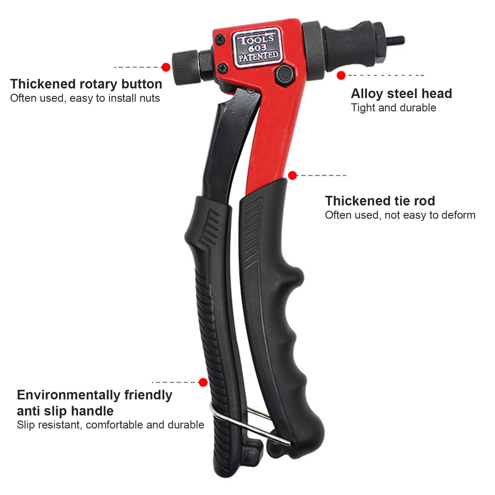 SUBAO คู่มือ Rivet Gun Kit BT-603อ่อนนุช Rivet มือ Mandrels คู่มือ Riveters Nut ปืนสำหรับโลดโผน M3 M4 M5 M6 m8 M10