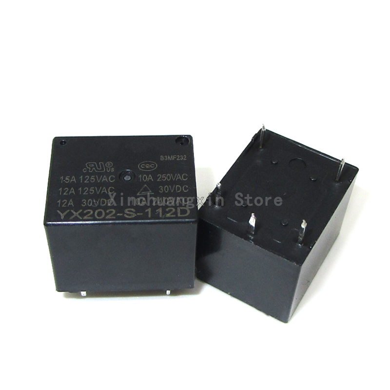 Chaleira do fogão do arroz do poder Relé geral, formulário-A, formulário-C, YX202-S-112D, 112DM, 112DMF, 4PIN, 5PN, 15A, 12V DC, original, 2 PCes