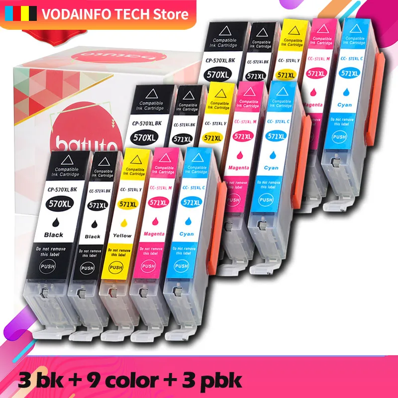 Priner PIXMA MG5750 MG5751 MG6851 MG6852 TS6050 TS5050 T5051 Совместимый картридж с PGI 570 CLI 570 для Canon