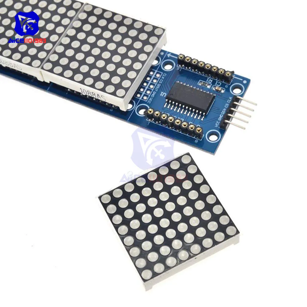 Diymore 4 en 1 MAX7219 RGB Dot LED Matrix ánodo común MCU 8x32 Control módulo de pantalla LED Drive para Arduino Raspberry Pi