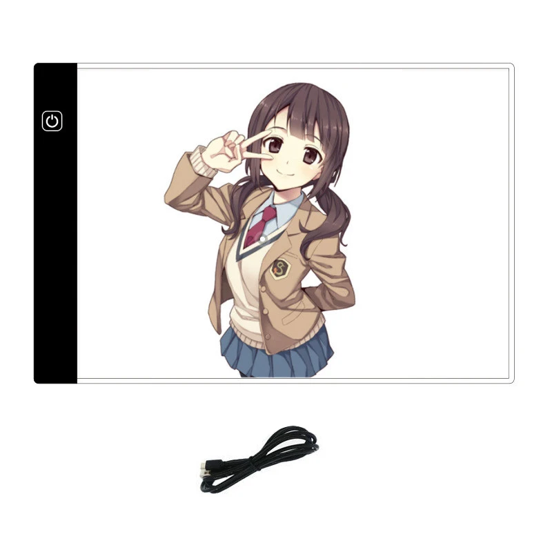 A4 레벨 디 밍이 가능한 Led 드로잉 복사 패드 보드 어린이 장난감 그림 교육 어린이 성장 놀이 친구 어린이를위한 크리 에이 티브 선물