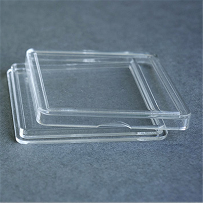 50 piezas 11 tamaños cuadrados transparentes de plástico acrílico Protector contenedores caja para fichas juego de mesa cajas de soporte colección de tarjetas