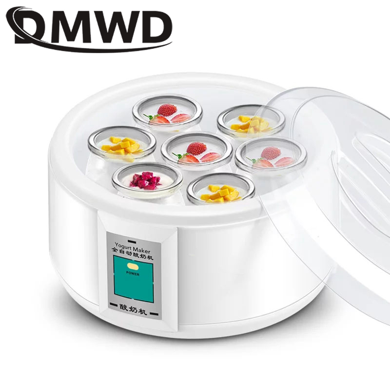 Yogurtera eléctrica de 1,5 l, fermentador automático multifunción con revestimiento de acero inoxidable, máquina para pepinillos de vino y arroz Natto, 7 tazas de yogur