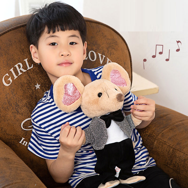 Robot Music Mouse Toys Dance Talk Electronic Plush Mouse Sound Control Interactive Mice Sing Song Animal For Kids Birthday Gift