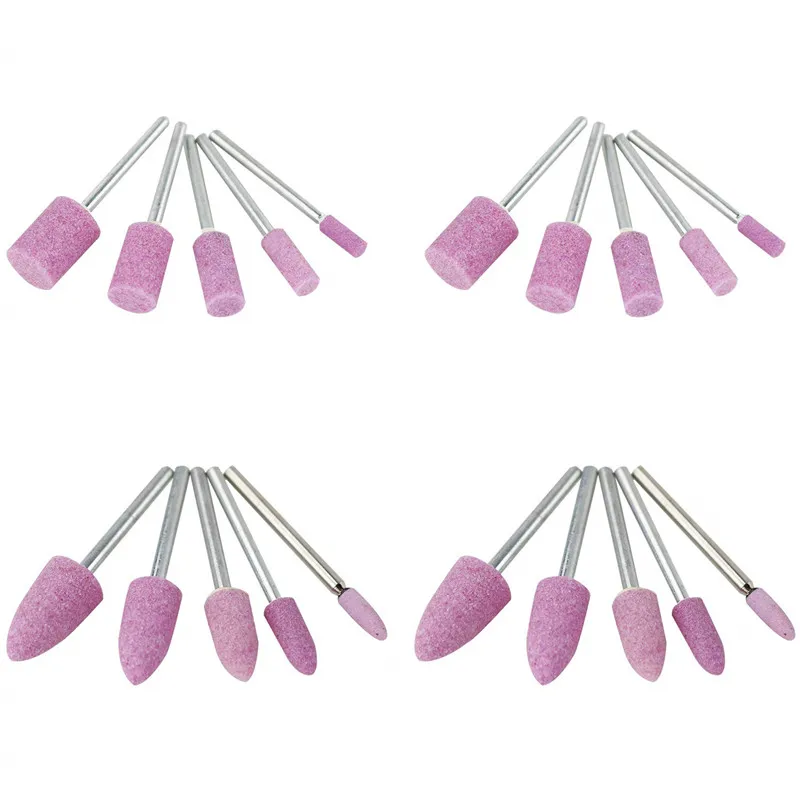 10PCS Rubber Ceramic Wool Felt Grinding Head Polishing Abrasive Wheel  Buffing Wheel for Dremel Rotary Power Tools 3mm Shank