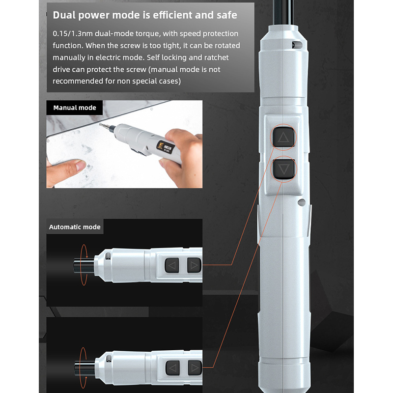 Obeng Listrik Mini, Obeng Tanpa Kabel USB, Bor Manual Pengisi Daya 3.6V dan Bor Daya Otomatis dengan Kit Mata Bor