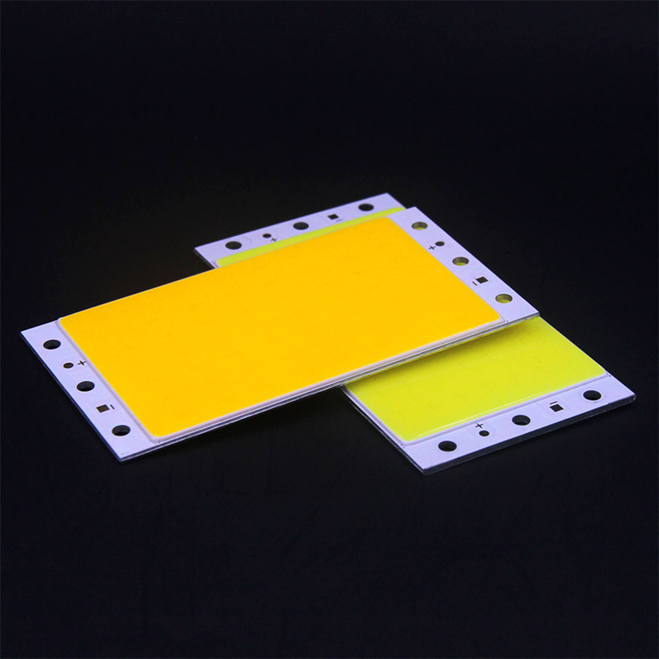 Lámpara de Panel de luz LED COB de 94x50mm, 15W, CC de 12V, ultral brillante, cálido, blanco frío, azul, rojo, verde, Chip cob a bordo, bombilla LED de matriz DC12V
