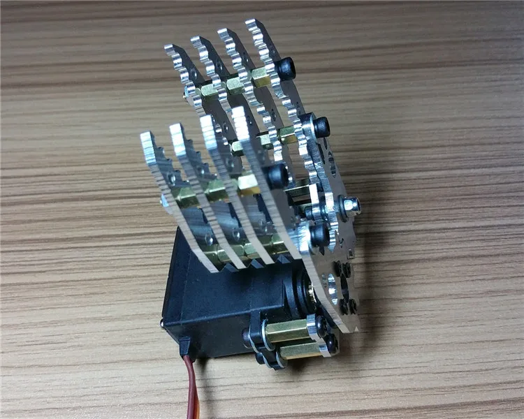 Garra de Robot de Metal plateado, pinza de aleación de aluminio, brazo robótico de mano con Servo MG996r para Arduino, piezas de juguete de vástago de Proyecto de bricolaje
