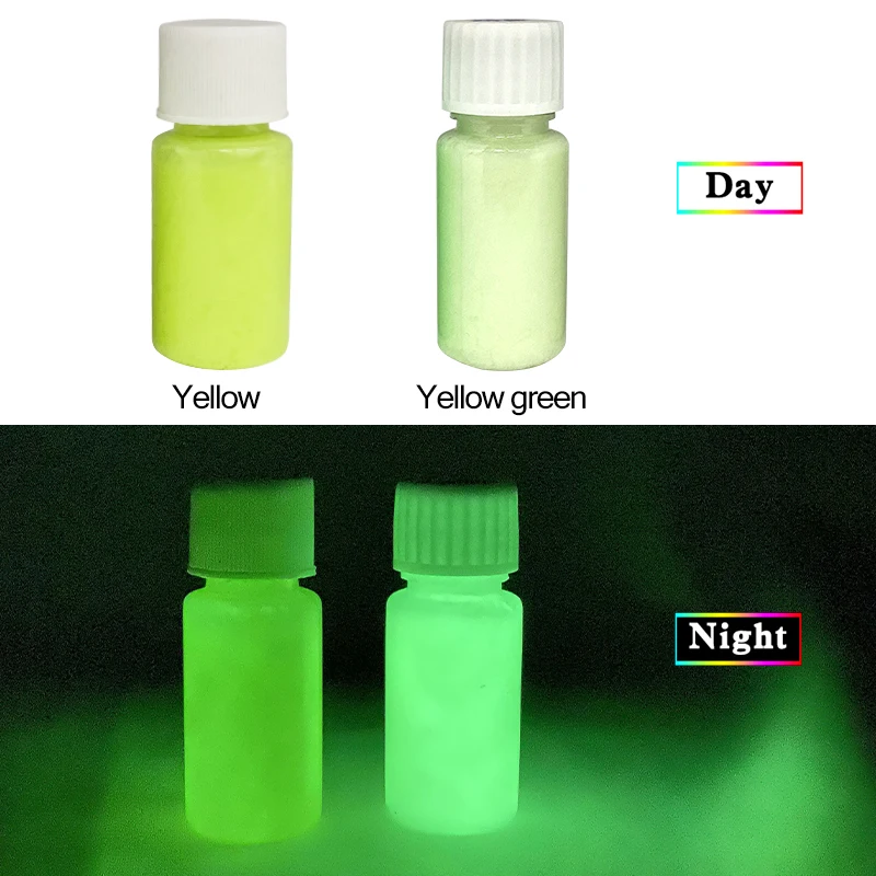 2 Chai Sơn Dạ Quang Phát Sáng Trong Bóng Tối Cho Đảng Đồ Trang Trí Nghệ Thuật Vàng Xanh Chất Lân Quang Sắc Tố 2