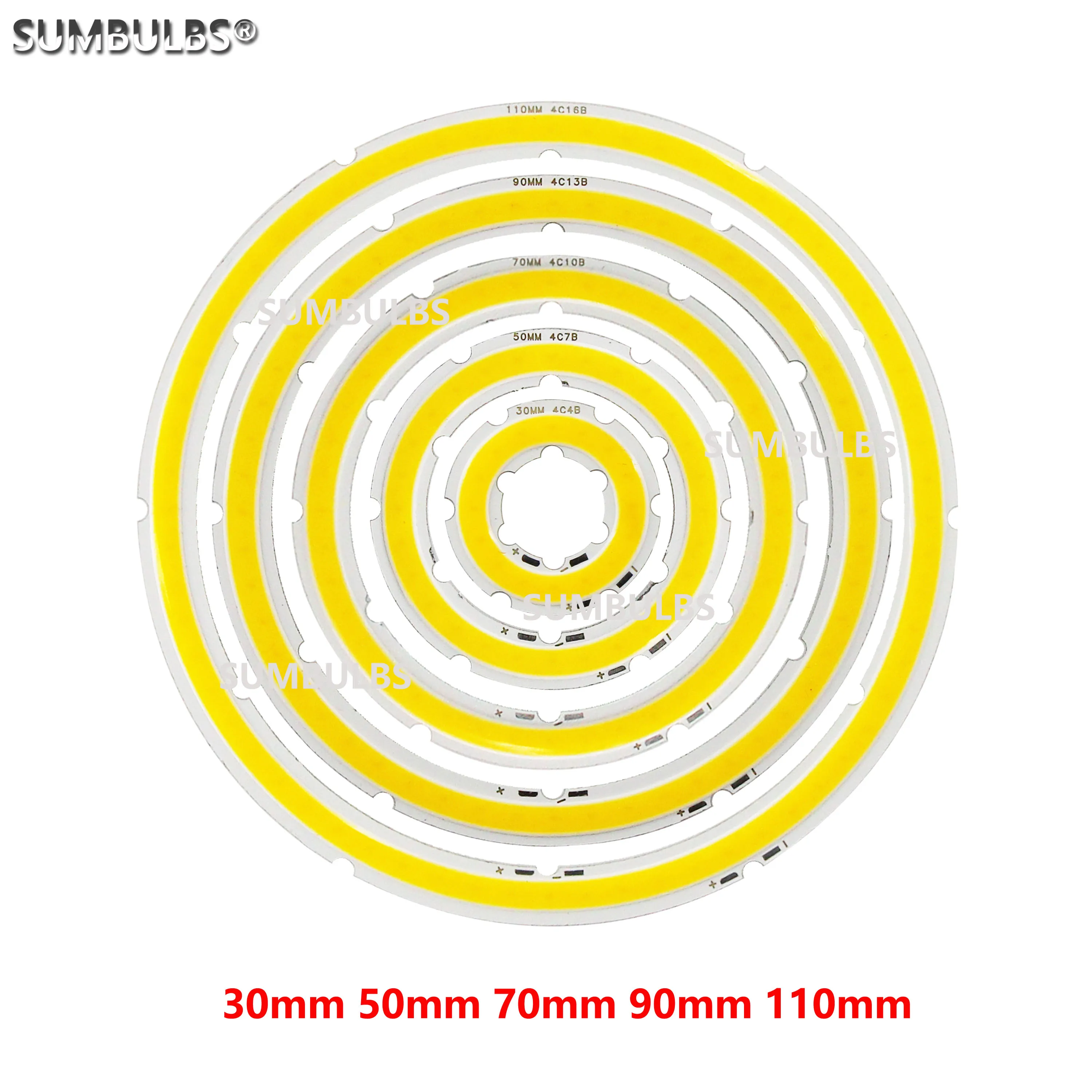 2W-12W Đôi Mắt Thiên Thần Đèn LED Âm Trần COB Đèn Hàng Năm Hình 12V DC 20 Mm-120mm COB Vòng LED Lạnh Ấm Đèn LED Sáng Trắng Cho DIY Bóng Đèn