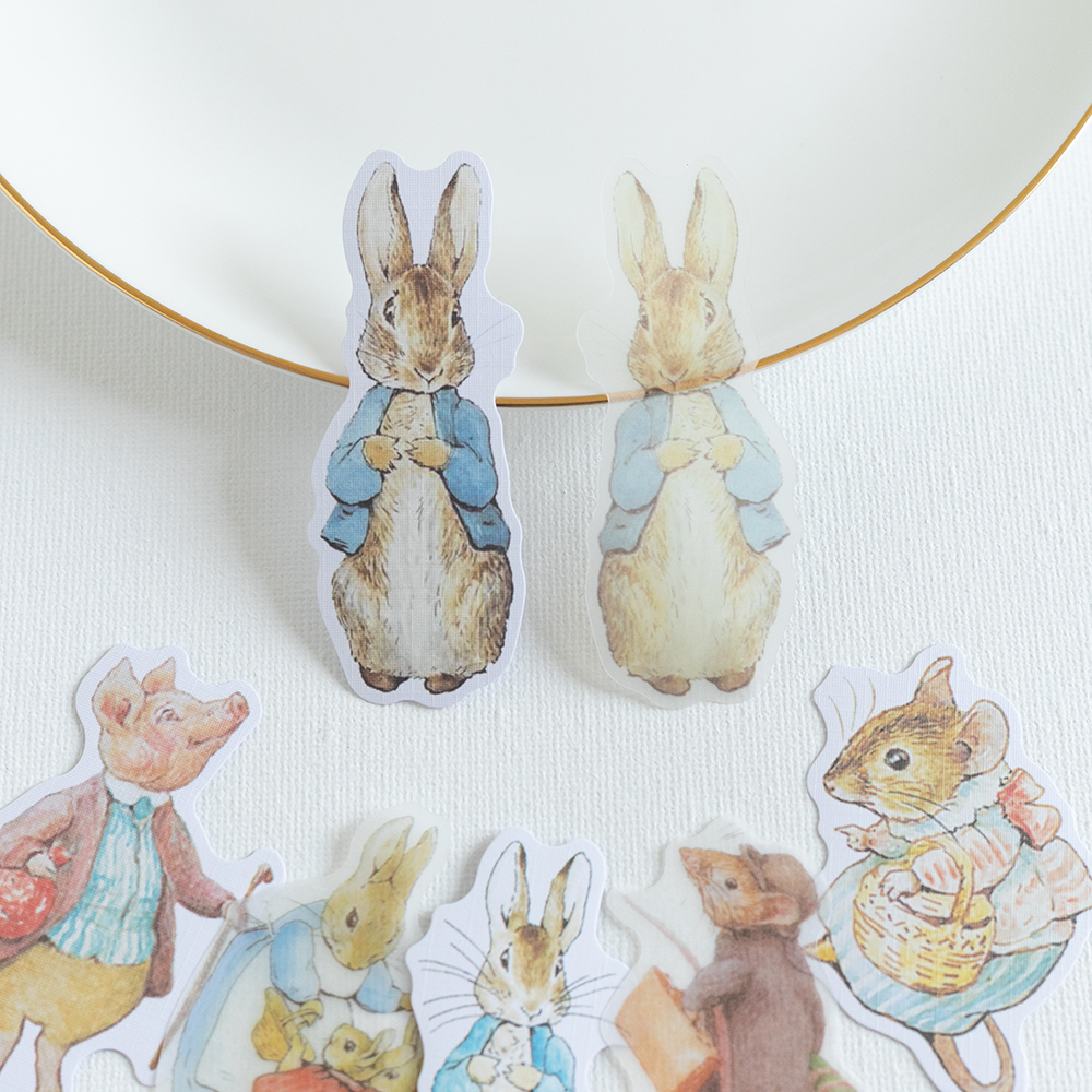 40 Stück/1 Los Kawaii Briefpapieraufkleber Kaninchen Tagebuch Planer Junk Journal Dekorative Scrapbooking DIY Bastelaufkleber
