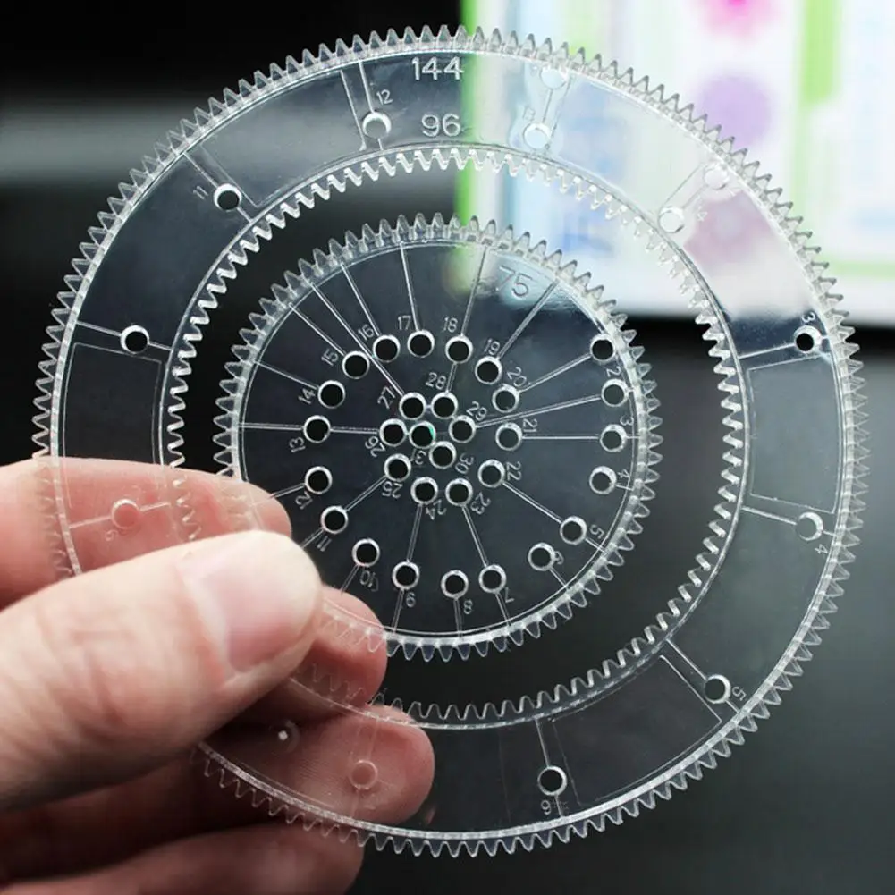 22Pcs Drawing Ruler Toys Set Learning Educational Toys for Children Interlocking Gears Wheels Drawing Accessories