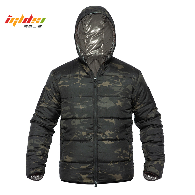 Herren Winter Daunen jacke Baumwolle Parka Tarnung Frühling warme Thermo Kapuze männliche Winter leichte Jacke und Outwear Mäntel