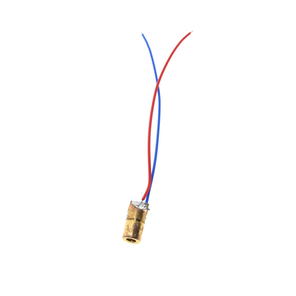 10 sztuk/partia 3V 5V 650nm 5mW czerwony punkt regulowany moduł diody laserowej czerwony celownik miedziany Mini wskaźnik laserowy 6MM 5 milionów watów