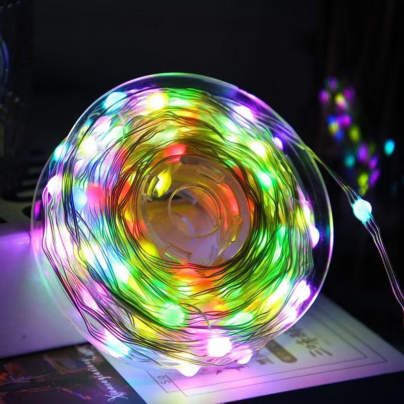 DC5V SK6812 Cadena de luces LED de Navidad para dormitorio WS2812B RGB luz Led Bluetooth a todo Color direccionable individualmente 2/5/10m