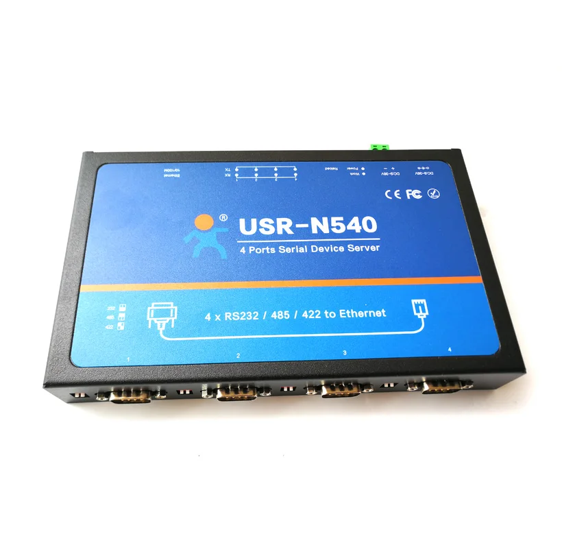 USR-N540 4 Poorten Seriële Apparaat Servers, Seriële RS232 Rs485 Rs422 Naar Ethernet Converter Module Controller